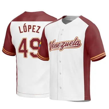 Venezuela Baseball Men's Pablo Lopez 2023 World Baseball Classic Jersey - Replica White